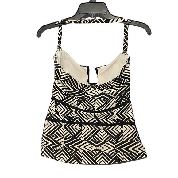 Island Waves Estilo Black & White Swim Suit Top with Halter Strap Women’s 8 NWOT - Picture 3 of 9